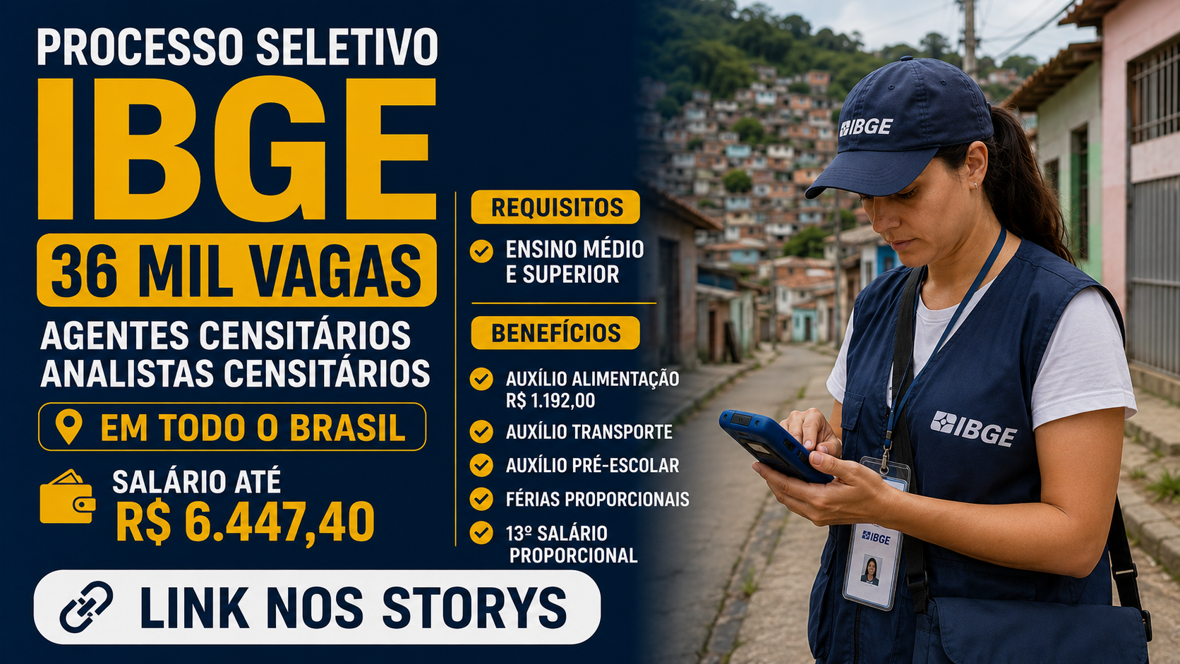 Processo Seletivo IBGE 36 Mil Vagas 2026: Dois Editais Abertos com Salários de até R$ 6,4 Mil 1 processo seletivo IBGE 36 mil vagas 2026 editais abertos