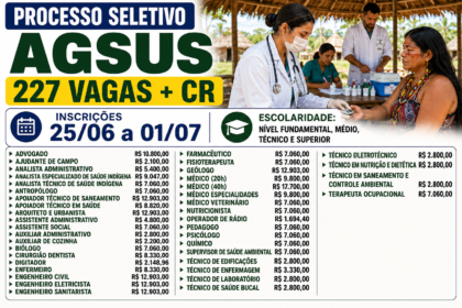 Processo Seletivo AGSUS 2026: DSEI Yanomami 6 Processo Seletivo AGSUS DSEI Yanomami