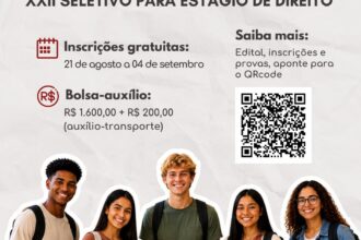 MPRR abre edital para 20 vagas de estágio em Direito com bolsa de R$ 1.600