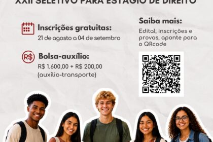 MPRR abre edital para 20 vagas de estágio em Direito com bolsa de R$ 1.600
